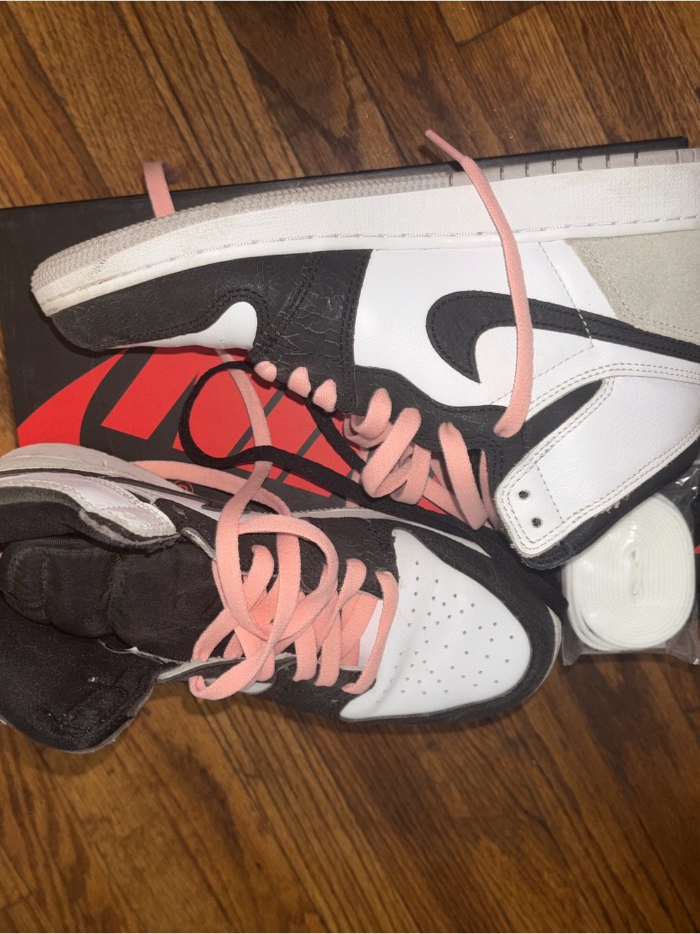 Jordan Women’s Black, White & Pink High-Top Sneakers